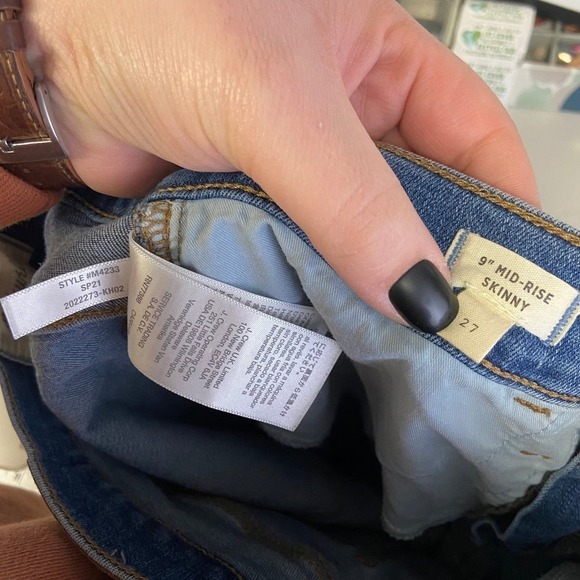 Madewell | 9” Mid‎ Rise Skinny Jeans 27 Medium Wash - Picture 8 of 8